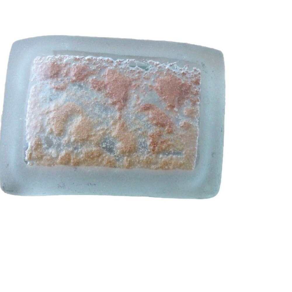 Handcrafted Glass Brooch With Abstract Design